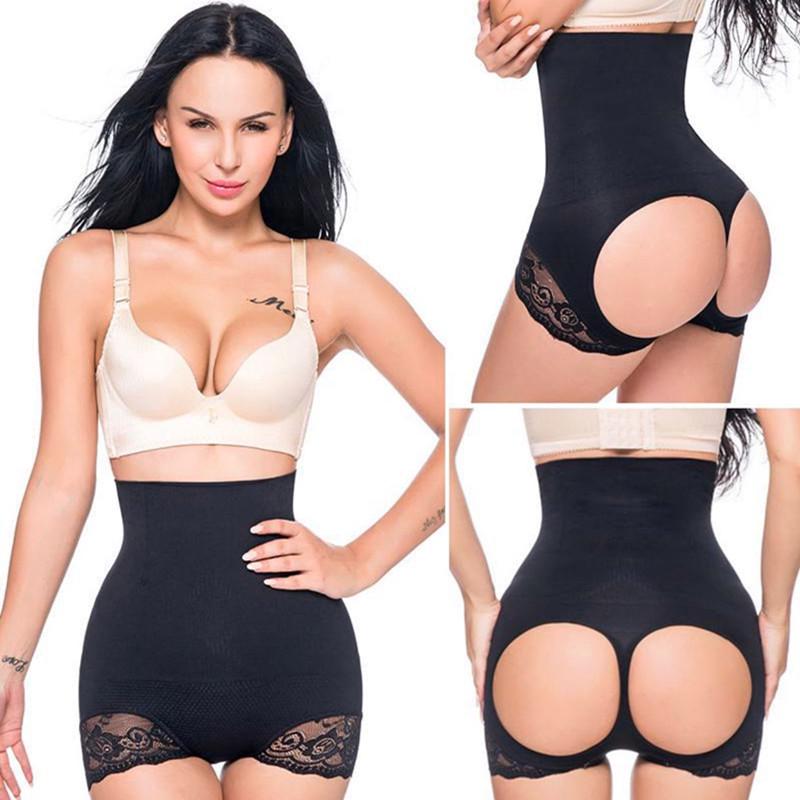 Waist Trainer Body Shaper Hollow Out Tummy High Waist Butt Lifter Women Firm Shorts Shapewear