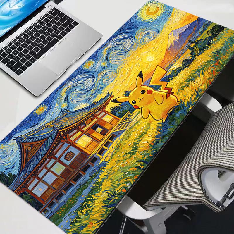 Mouse Pad Anime Rug Gaming Accessories Large Carpet Gamer PC Computer Keyboard Desk Mat Gengar Pikachu Sakura Pagoda Mausepad