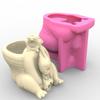 Bear and Girls Pen Holder Silicone Molds Table Ornament Mould Plaster Making Tool Succulent Planter Mold Easy To Clean