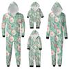 Рождественский принт, комплект одежды для родителей и детей, с капюшоном, на молнии, модный домашний костюм