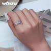 WOSTU 925 Sterling Silver Butterfly Series Band Ring with CZ Crystals, Anniversary Birthday Jewelry Gifts for Women Girls
