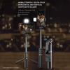 Multifunctional Wireless BT Selfie Stick Portable Extendable Tripod Stand with Fill Light 104.5cm Max. Length Remote