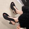 Fashion High Heels Woman Sandals Chunky Fashion Cozy Shoes Dress Elegant Pumps Summer Woman Heeled Shoes 2025 New Sandalias De Mujer