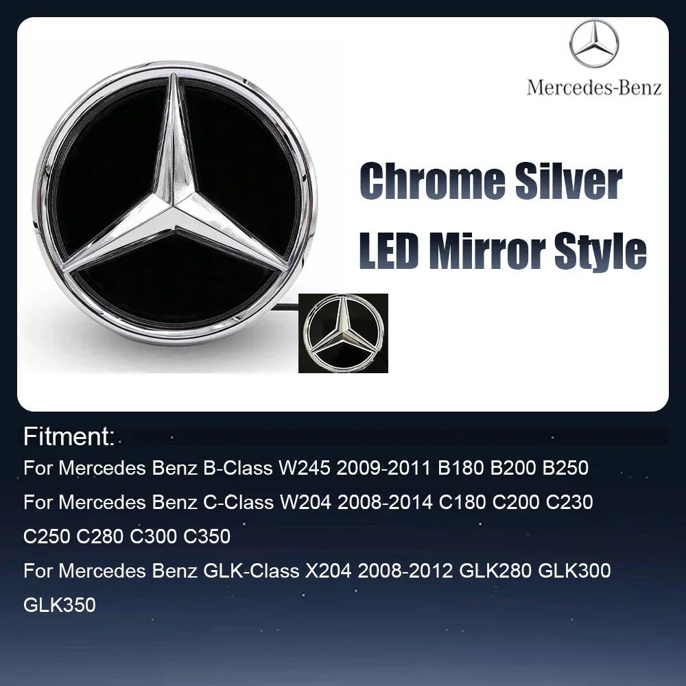 Для Mercedes Benz B C GLK-Class 2008-2014Хромированный серебристый и глянцевый черный OE стиль Передняя решетка Эмблема звезды Хромированный значок логотипа