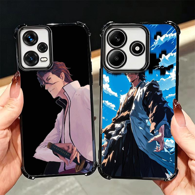 Чехол для телефона с покрытием Bleach Aizen Sousuke для Xiaomi Redmi Note 14 15 Pro Plus 13 12 11 11S 11T 10 9S 9 5G, противоударный с подушкой безопасности
