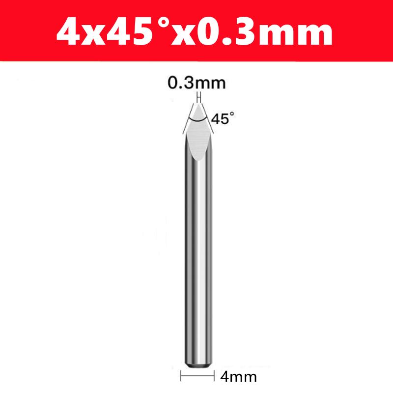 Фреза ЧПУ 3-гранная пирамидальная гравировальная 4мм/6мм хвостовик твердосплавная концевая фреза 20,30,40,45,60,90 градусов фреза ЧПУ