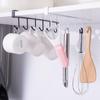 Wrought Iron Kitchen Cabinet & Wardrobe Storage Rack with Multifunctional Traceless Hooks