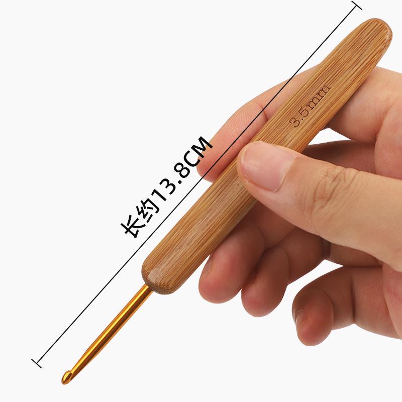 Карбонизированный бамбуковый крючок для вязания шерстяных свитеров ручной вязки и кукольных тапочек