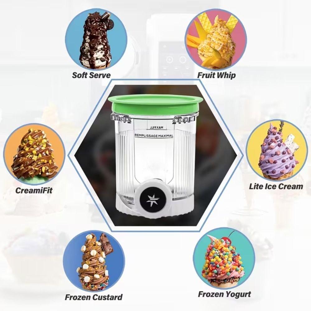 2PCS/4PCS Reusable Ice Cream Cup Replacement Creamy Icecream Containers Storage Jar Desserts