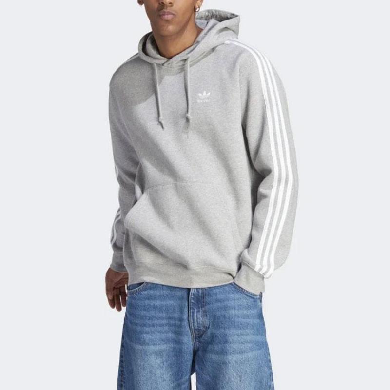 adidas Мужская толстовка с капюшоном Originals Adicolor Classics с тремя полосками, серая IL2496