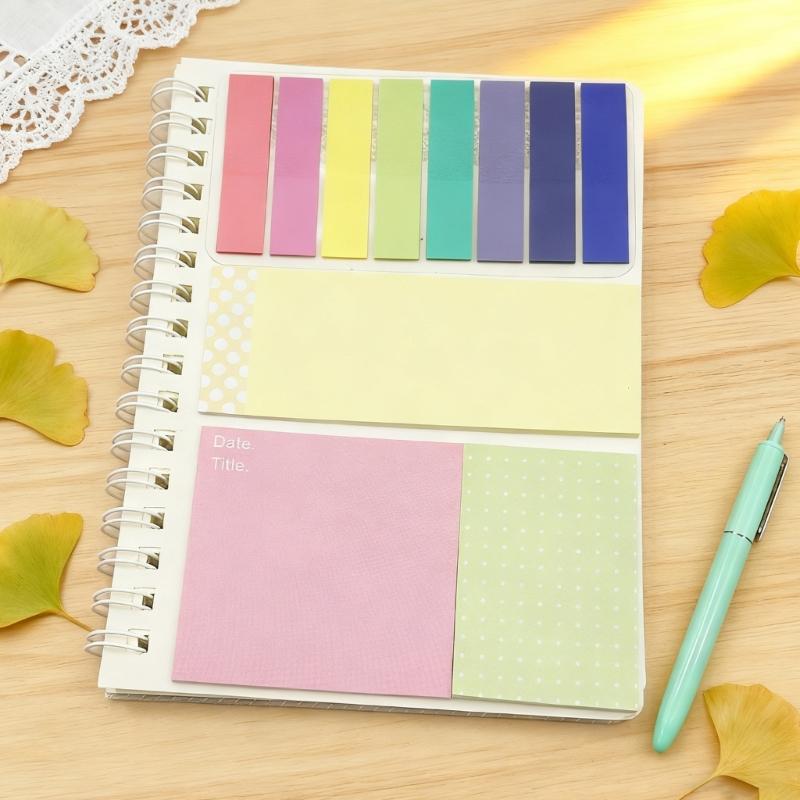 Portable Refillable Notepads Colorful Adhesive Index Label for Student Office Workers Note Taking Office School Supplies
