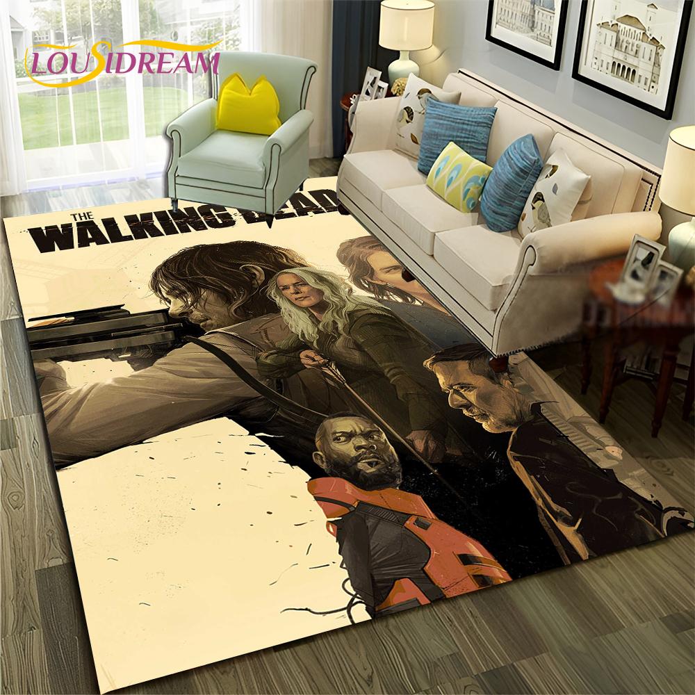 TWD Ходячие мертвецы Рик Хоррор ТВ Ковер Коврик для Дома Гостиной Спальни Дивана Придверный Коврик Декор, Детский Ковер Нескользящий Напольный Коврик