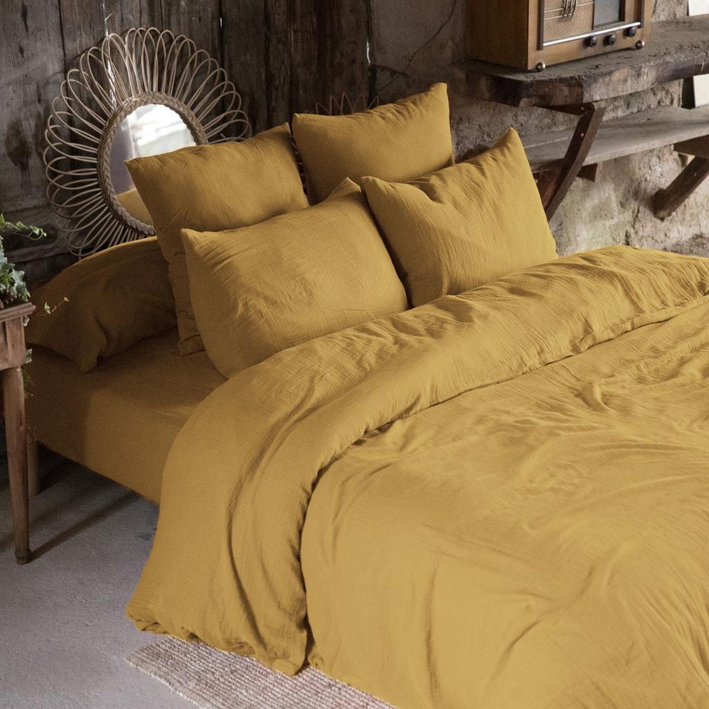 Saffron Cotton Gauze Duvet Cover 140x200