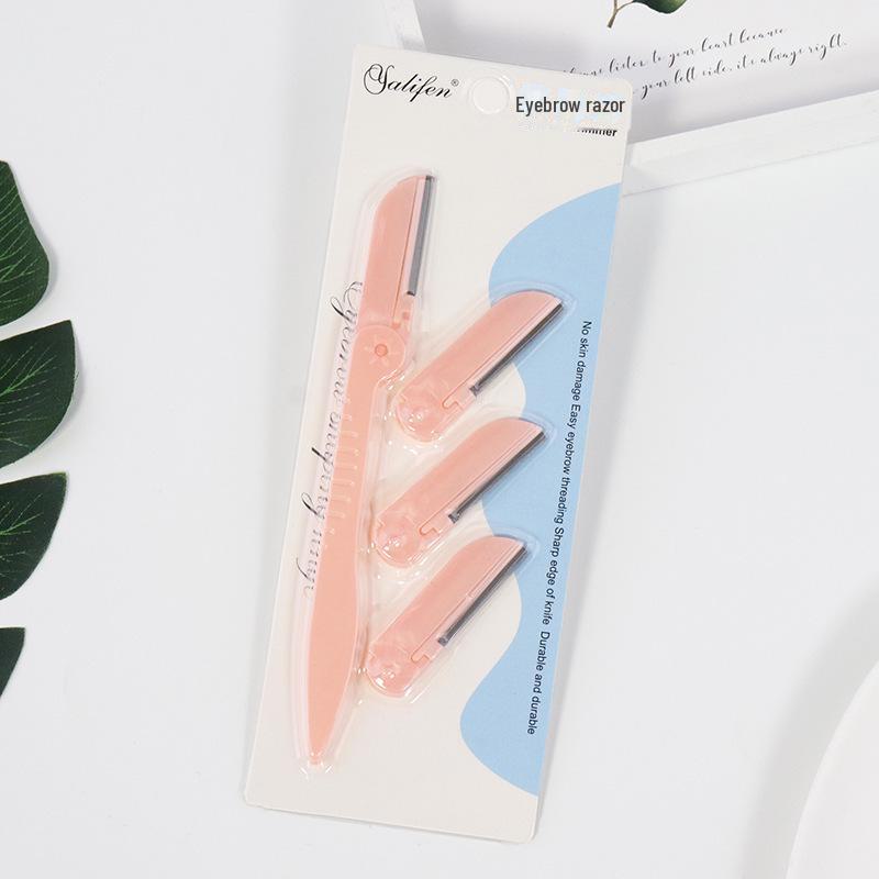 Складная бритва для бровей для женщин премиум-класса: Профессиональный триммер со сменными лезвиями