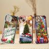 Чехлы для телефонов Ae105 Happy New Year art Christmas с гальваническим покрытием из ТПУ для iPhone 16 15 13 11 Pro Max 14 Plus XR Infinix Smart8 с четырьмя углами защиты
