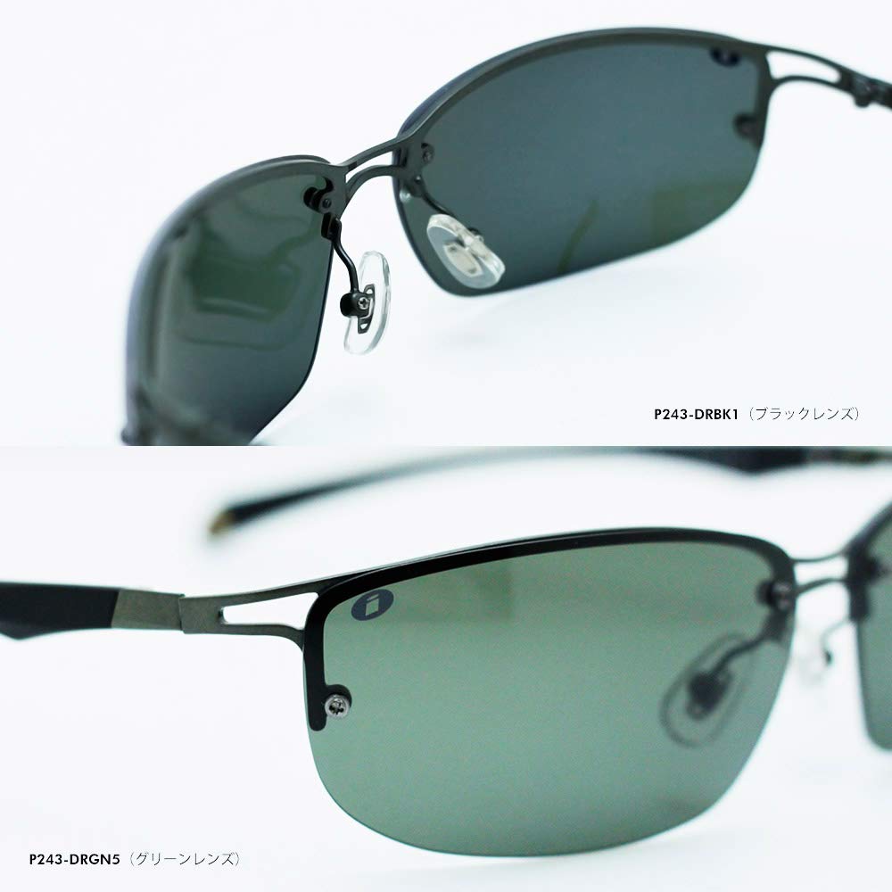 iZONE Polarized Ultra UV for and Golf Men's Sunglasses, Lightweight, Protection, ID-P243-DRBK1, Driving, Fishing, (Black-Black)