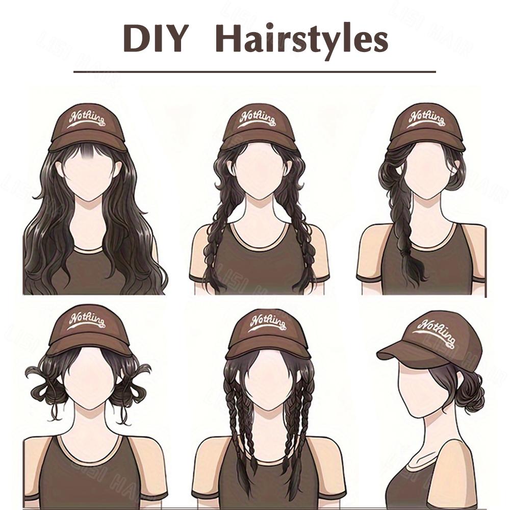 MERISIHAIR Синтетический парик шляпы Длинный прямой парик для женщин Парик Дружественный термостойкий для ежедневного использования