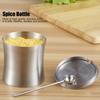 Stainless Steel Sugar Bowl with Lid and Spoon Salt Pot Condiment Can Condiment Pot  Restaurant