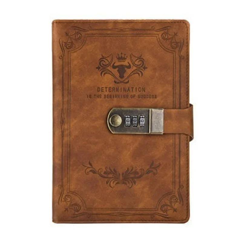 Ретро-книга с паролем и замком А5, дневник, утолщенная тетрадь, студенческие канцелярские принадлежности, подарки для девочек и мальчиков