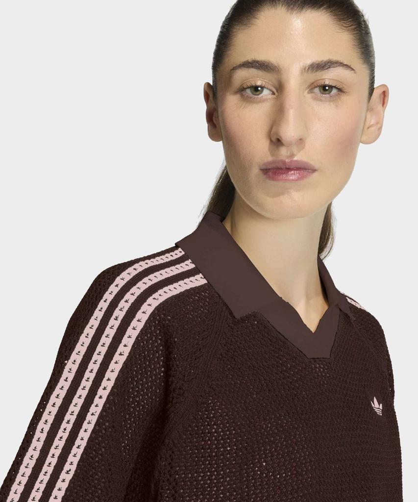 adidas Вязаный крючком поло - Aura Coffee / Ke0198