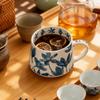 Кружка с цветочным узором Синий цветок Фарфор Рождественский подарок Ретро стили для кофейной чайной чашки Взрослые