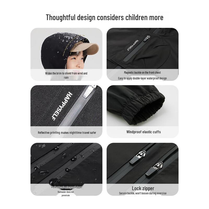 Zuoxi Boys' 2025 Outdoor Waterproof Softshell Jacket