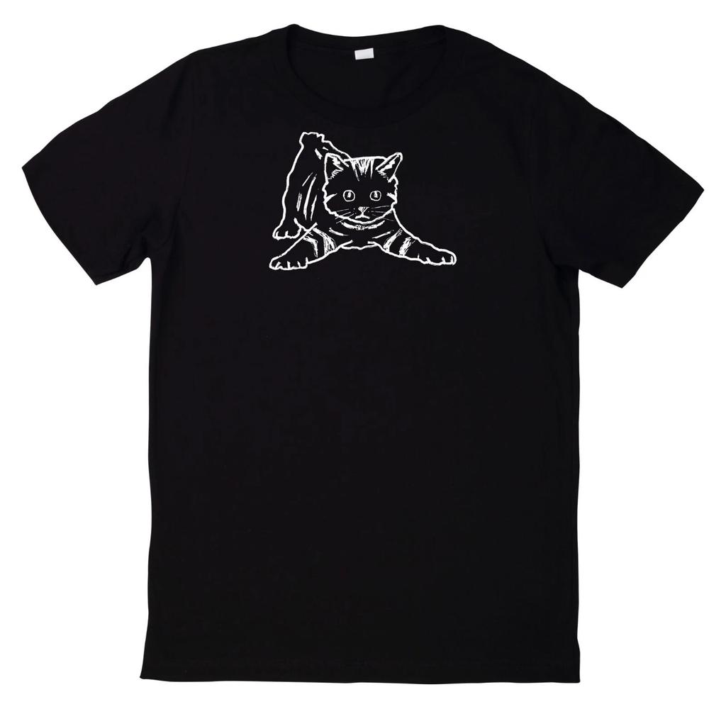 T-Shirt Katzengesicht Zeichnung Katze