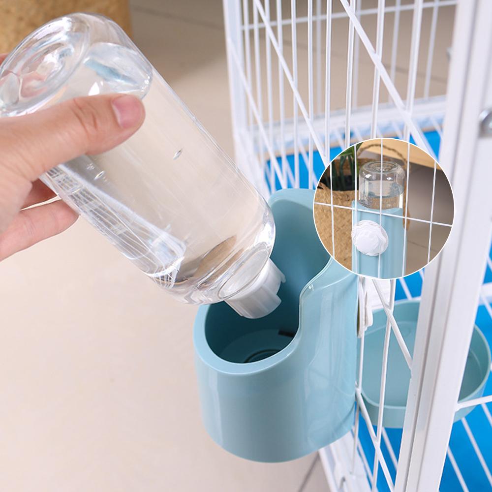 Кошки Собаки Питьевой фонтанчик Миски для корма для домашних животных Контейнер для корма Диспенсер Миска Клетка Подвесная кормушка Автоматическая бутылка для воды для домашних животных