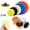 Car Polishing Sponge Pads Kit Foam Pad Buffer Kit Polishing Machine Wax Pads for Auto Motorcycle Motor Vehicle Removes Scratches