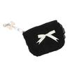 Cute Lace Bow Coin Purse Portable Cosmetic Storage Bag Key Makeup Lipstick Pouch Headphone Organizer Clutch Zipper Bags Women Wallets