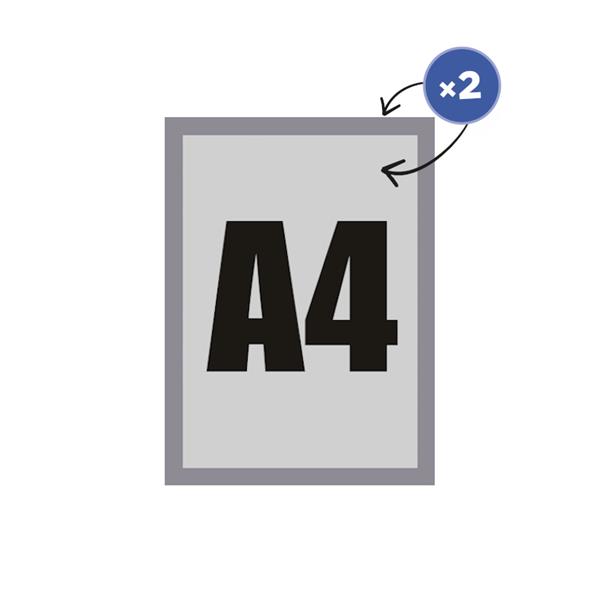 Magnetic Reverse Frame A4 - Silver