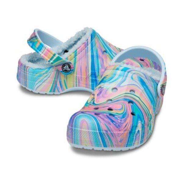 Crocs Кроксы Mineral Blue Multi Baya с подкладкой и принтом