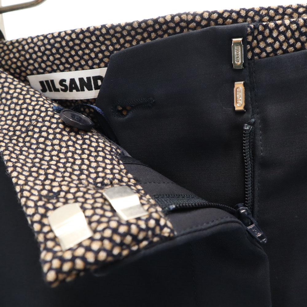 Jil Sander Сделано в Италии Брюки слаксы из шерстяной смеси 36 Темно-синий Женские Б/У