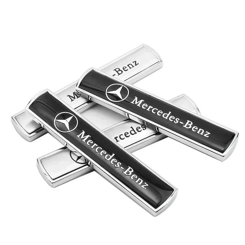 2026 New 2Pcs Metal Car Sticker Badge Auto Emblem Decal For Mercedes Benz AMG GLE GLS CLS GLC CLA GLA GLK ML C197 R231 W167 W247 W246 CLK