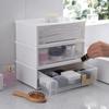 Plastic Stationery Table Organizer Cosmetics Office Storage Cabinet Makeup Jewelry Case School