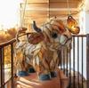 Highland Cattle & Butterfly Sun Catcher Pendant