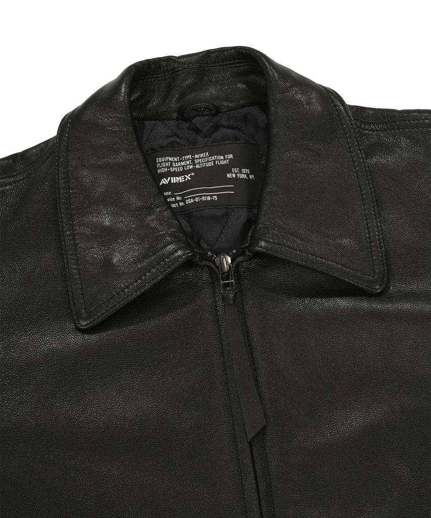 Avirex Goat Vegetable Leather Anj4 Jacket / 7835950016 Black