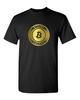 Bitcoin - Футболка Криптовалюта Золотая Монета - ПолиХлопок Короткий Рукав