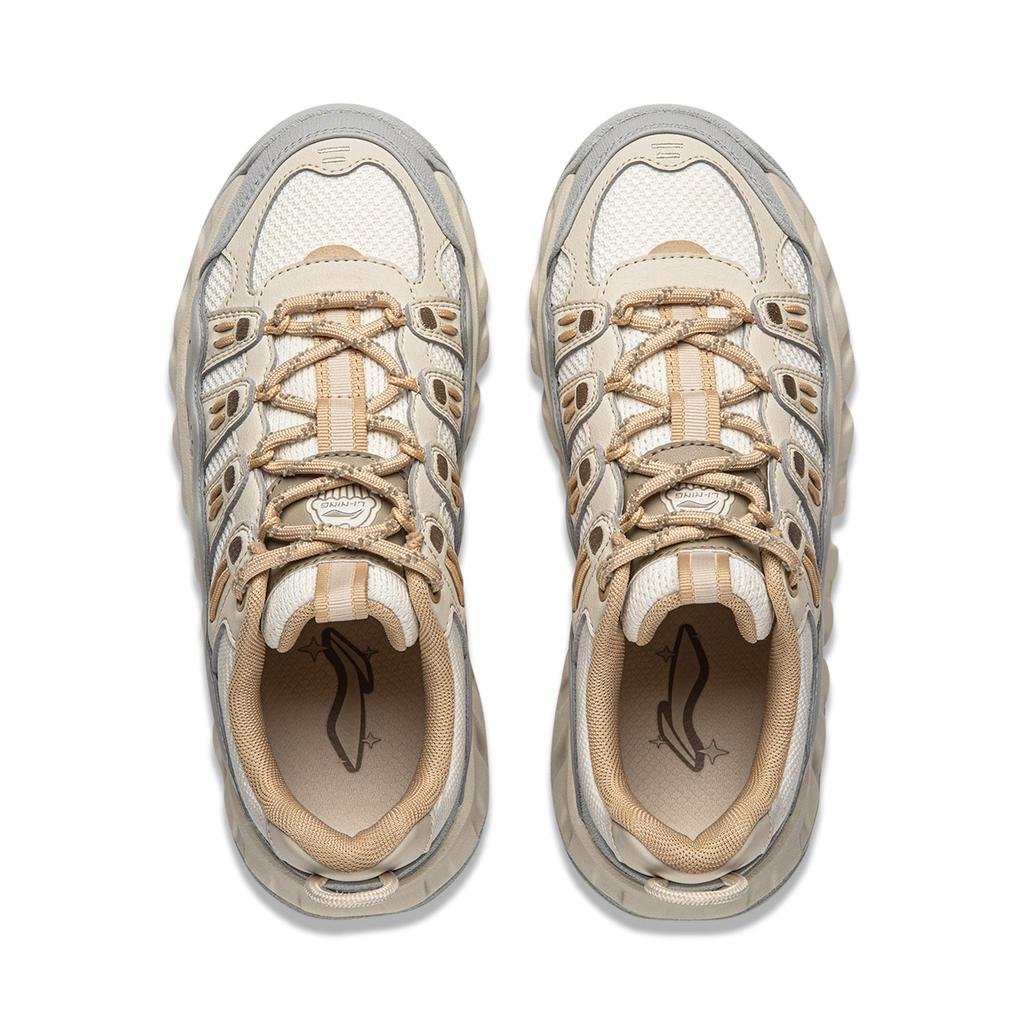 Li Ning Печенье Обувь Амортизация Скользкая Устойчивая к истиранию Дышащая Легкая Низкая Повседневная Обувь Женская AGCW028-5