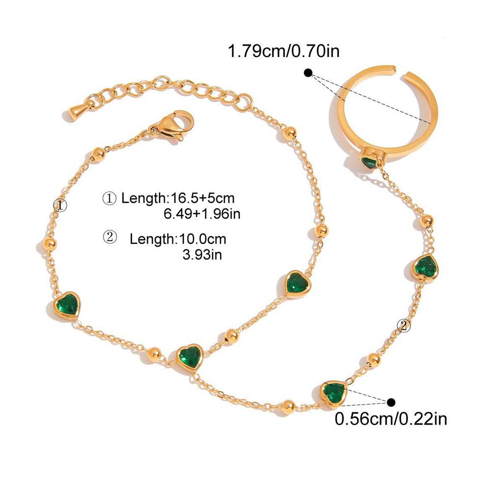 Yori Waterproof 18K Gold Plated Geometric Stainless Steel Finger Bracelet for Women High Quality Korean Dainty Jewelry Gift