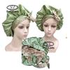 Silk Hair Bonnets With Wide Tie Long Band Large Hair Bonnet With Bow With Edge Wrap Bonnets With logo