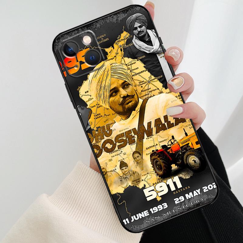 Indian Rapper Sidhu Moose Wala Phone Case For iPhone 17 Pro Max 15 14 13 11 12 16 Pro Max mini 15 16 Plus 16e 17 Air Cover