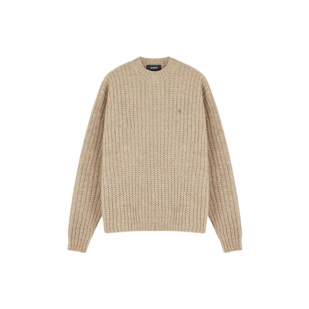 REPRESENT Sweaters Men's Beige Crew Neck Moderate Base Layer M02063-209