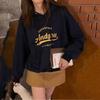 Утепленный Даже Кепка Свитер Толстовка с капюшоном Женская Осень и Зима Свободная с принтом букв Студенческая куртка Топ с длинным рукавом Ретро Универсальная толстовка