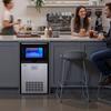 Commercial Ice Maker Machine, 45 kg/24h with 14 kg Storage Capacity, Built-in/Freestanding/Under Counter, Stainless Steel Ice Maker with LED Display &
