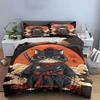 Samurai cat, autumn leaves. Bedding sets Duvet cover sets Duvet covers Pillowcases(1*Duvet Cover 2*Pillowcases without duvet insert)