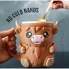 New Creative Cute Cow Cup Cow Shaped Ice Cream Cup With Snack Drawer And Handle High Beauty Reusable Mug  Birthday Present