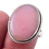 Natural Pink Opal Gemstone Handmade 925 Solid Sterling Silver Ring Size 8 J8s47