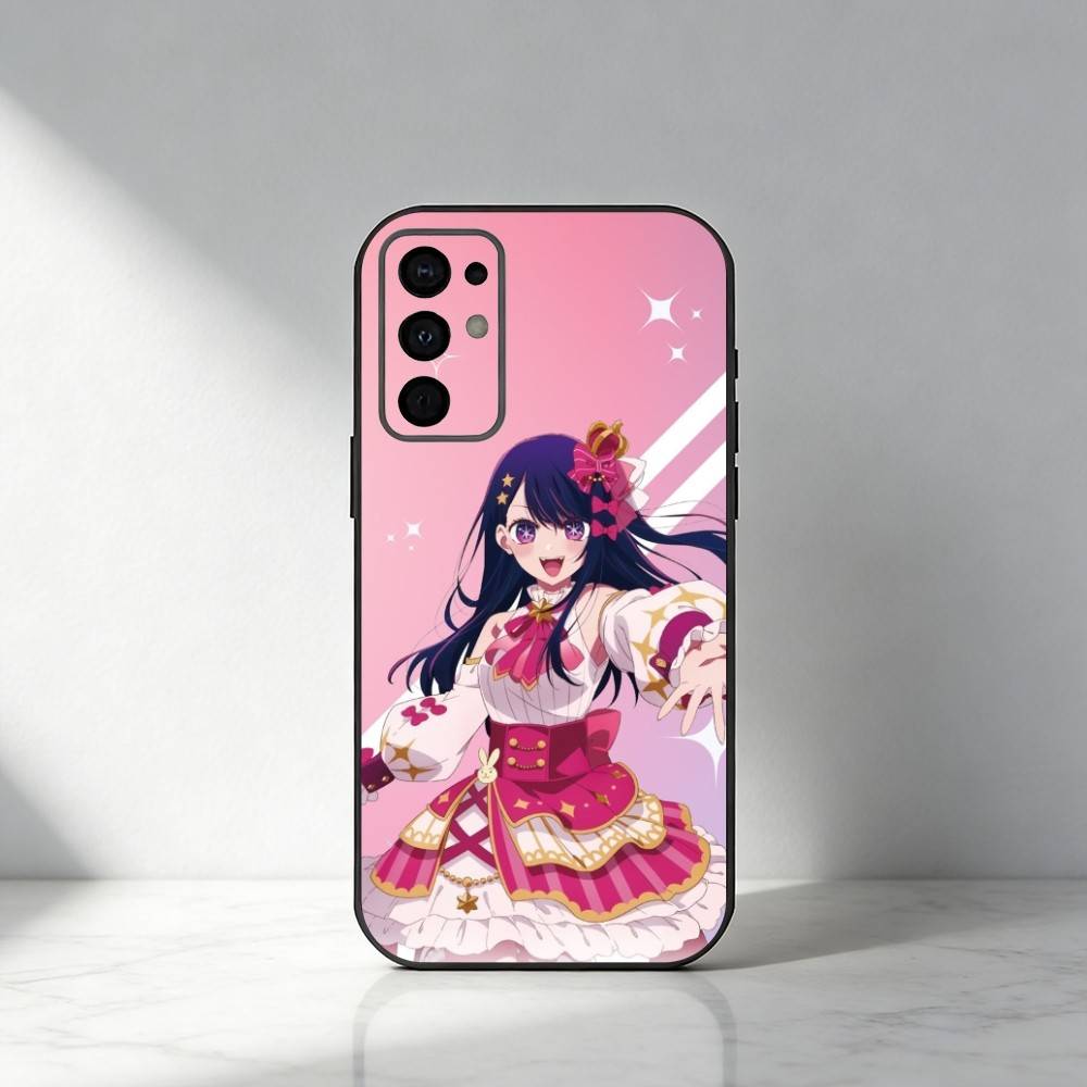 O-Oshi N-No K-Ko Хошино Ай Чехол для телефона Samsung S25, S24, S21, S22, S23, S30, Ultra, S20, Plus, Fe, Note, 5G Черный Чехол