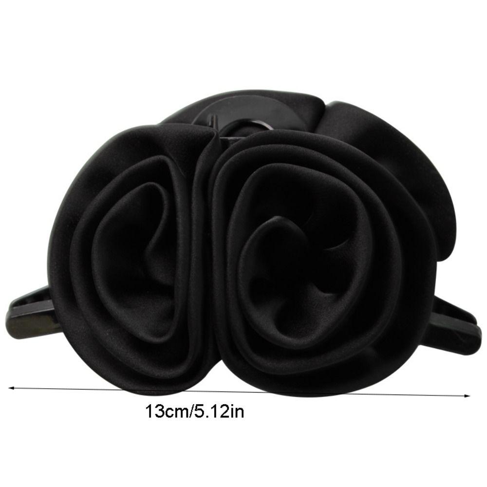 Korean Style Flower Hair Claw Flower Large Size Hair Claw Creative Red Rose Hair Clip  Travel